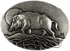 Andere Bæltespænde Vildsvin Med Måne