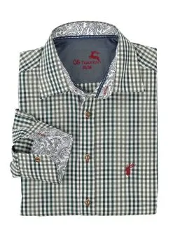 OS-Trachten Langærmet Herreskjorte, Slim Fit