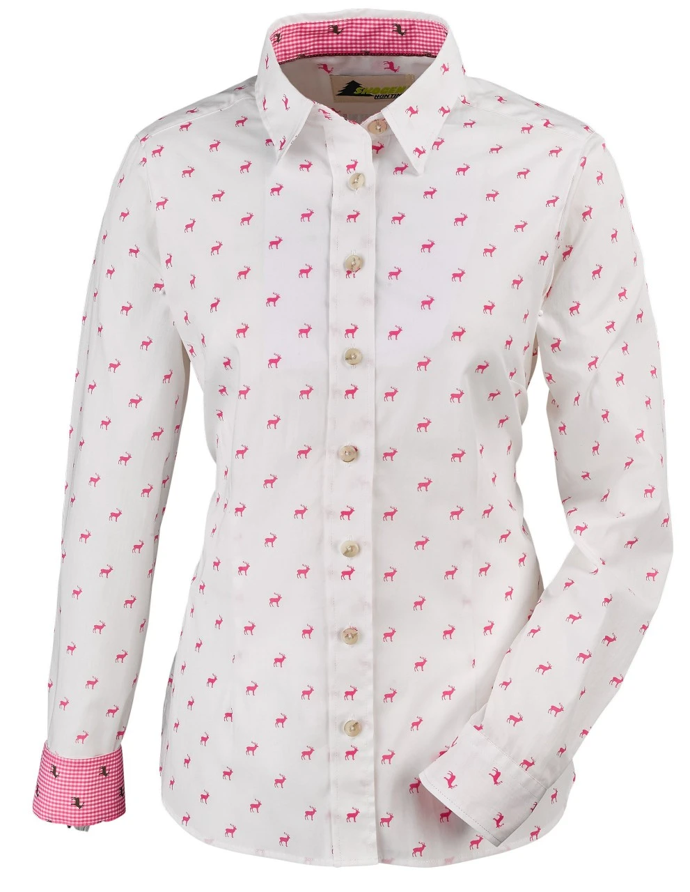 Skogen Langærmet Damebluse Med Hjort 1 Skogen Langærmet Damebluse Med Hjort