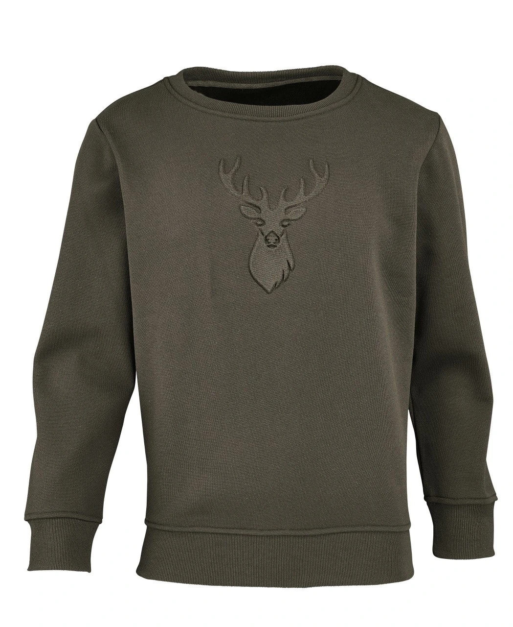 Hubertus-trøje John Med Hjortehovedprægning 1 Hubertus-trøje John Med Hjortehovedprægning