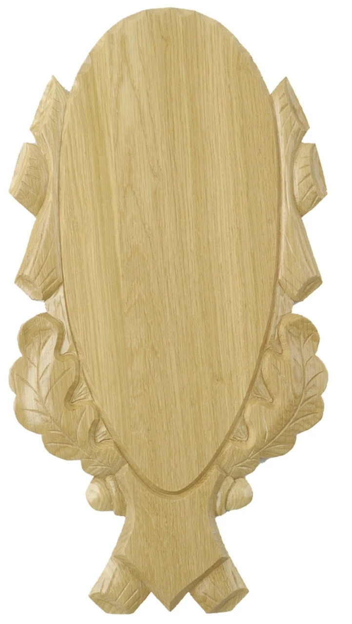 Eurohunt Gevirplade Hjort Eg Udskåret Lys 1 Eurohunt Gevirplade Hjort Eg Udskåret Lys