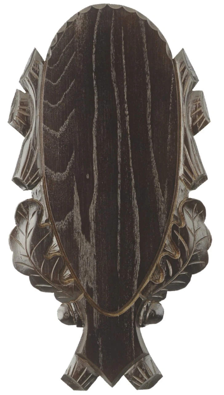 Eurohunt Gevirplade Hjort Eg Udskåret Mørk 1 Eurohunt Gevirplade Hjort Eg Udskåret Mørk