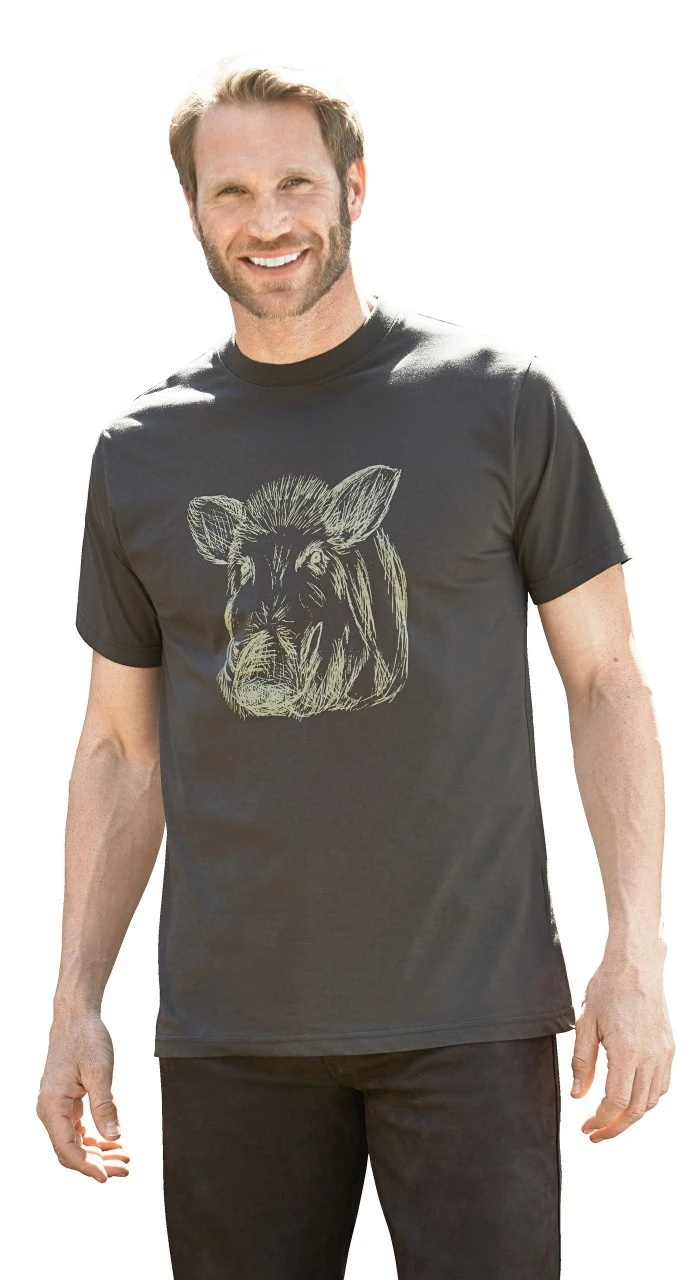 Hubertus Herre-t-shirt, Vildsvinejagt 2 Hubertus Herre-t-shirt, Vildsvinejagt - Billede 2