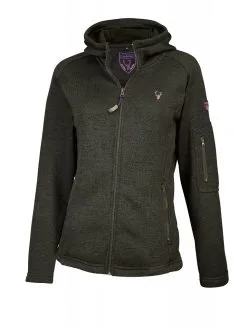 Hubertus Dame-Strikfleecejakke